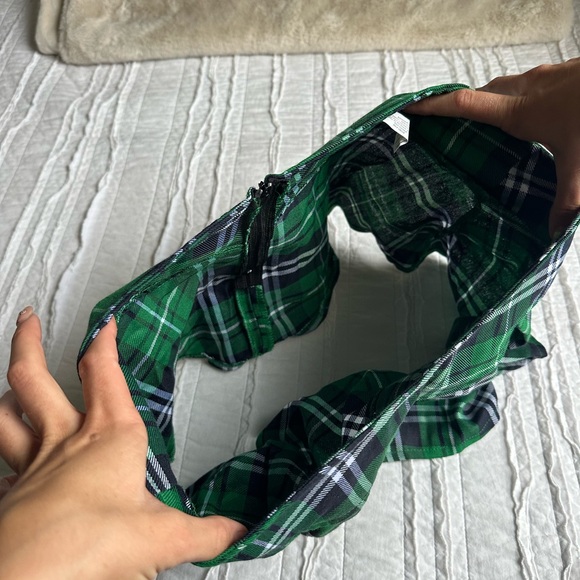 Micro skirt green plaid y2k - Picture 5 of 6